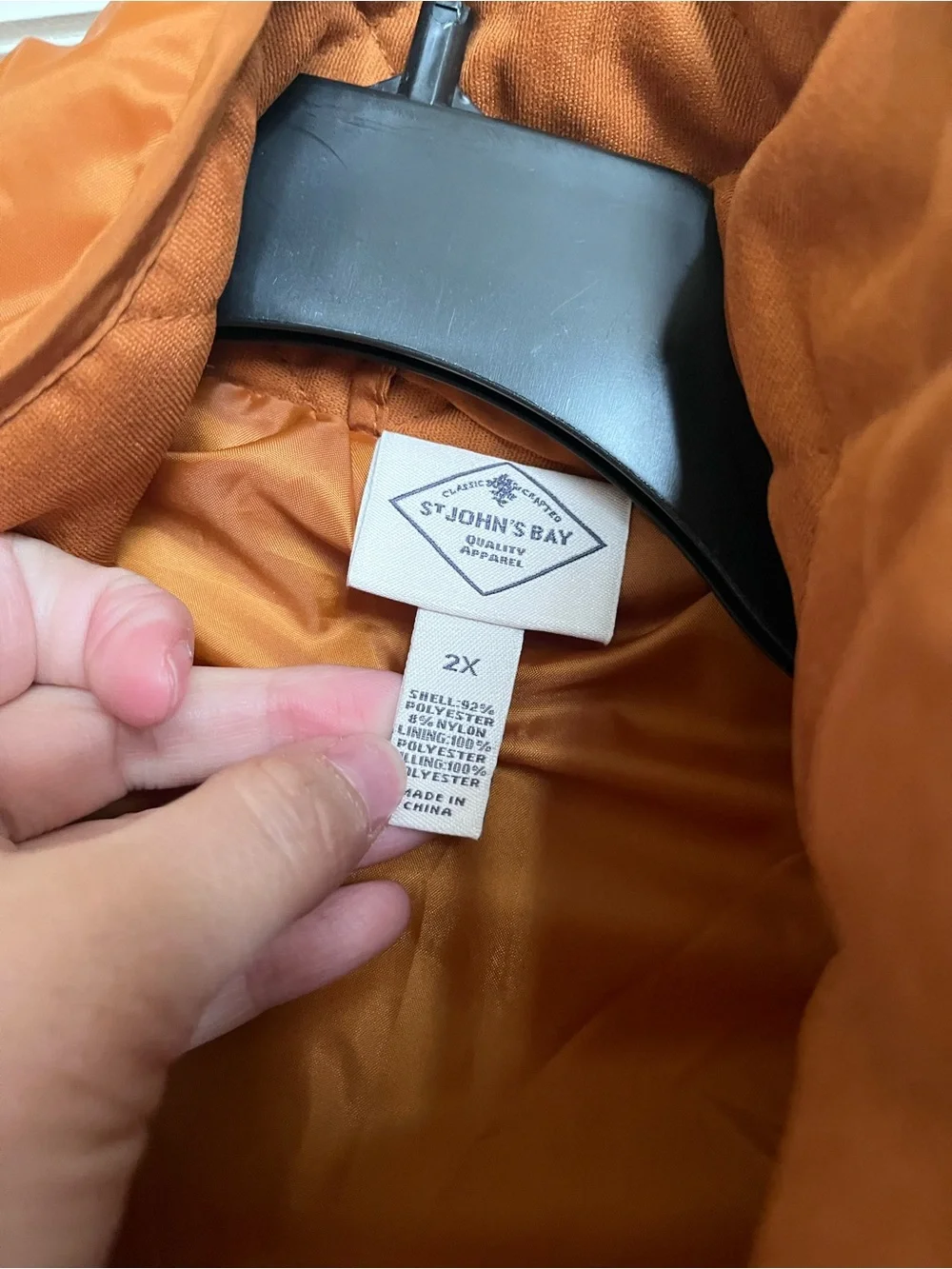 Quilted Rust Jacket Classic Puffer Coat NWT